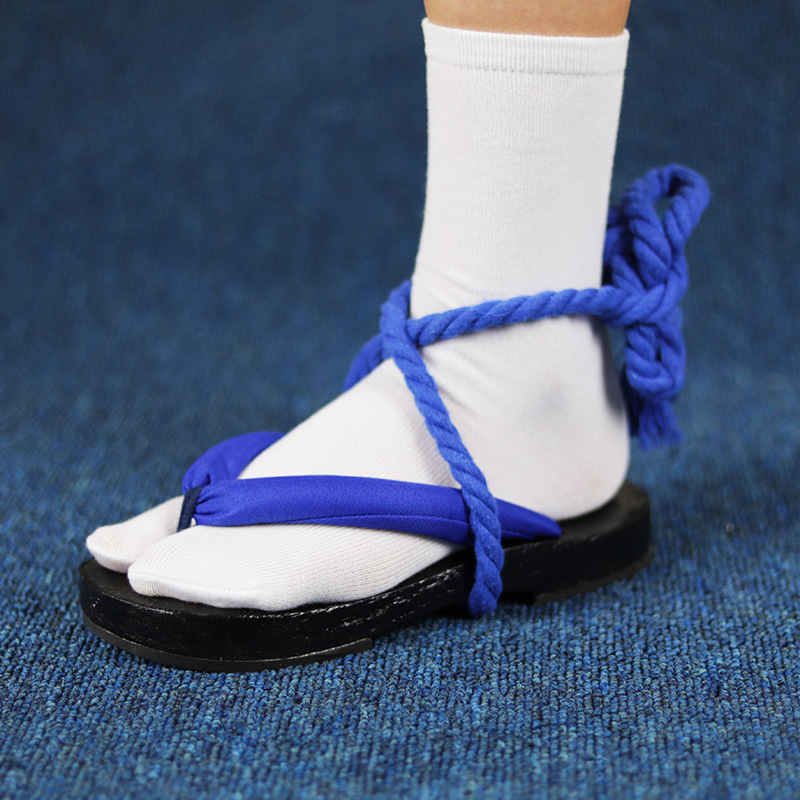 Geta Wooden Sandal - Blaue Geta-Sandalen mit Riemen – japanische