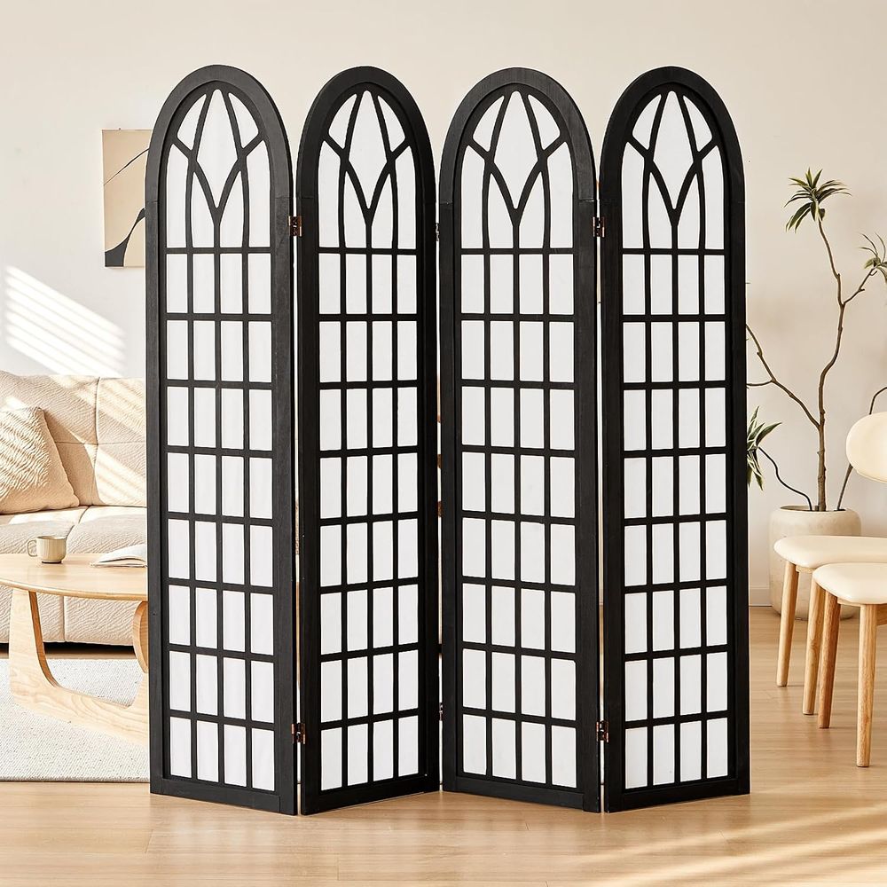 Shoji Screen Divider - Raumteiler und Faltbarer Sichtschutz, 4-teiliger Raumteiler