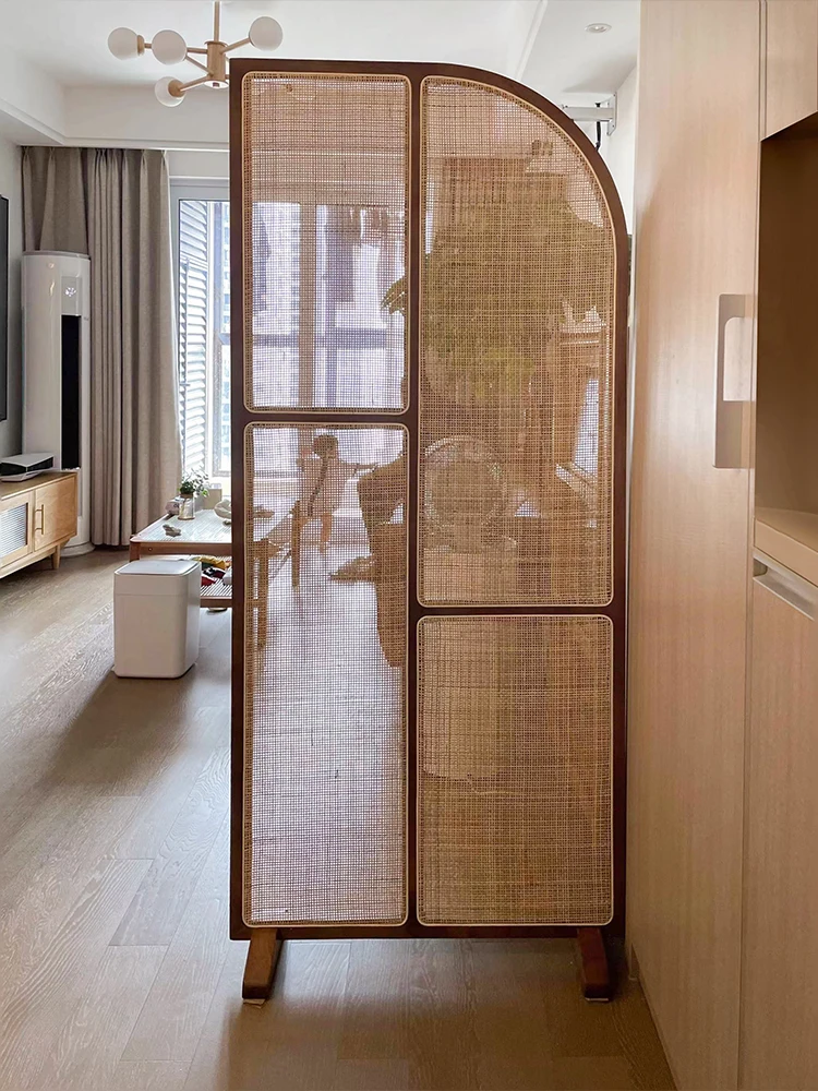 Shoji Screen Divider - Retro Massivholz Rattan Unter bereiche Bildschirme