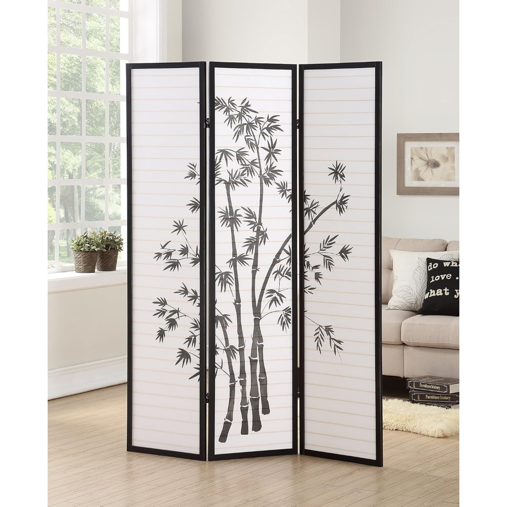 Shoji Screen Divider - 3-teiliger Orientalischer Shoji Raumteiler Sichtschutz Faltbare