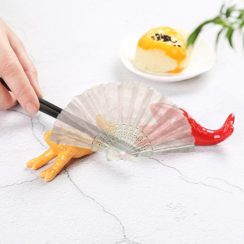 Chopstick Rest Ceramic - Keramik-Krebsförmige Stäbchenablage, Niedlich, Lebendig, Glänzend, Glatte