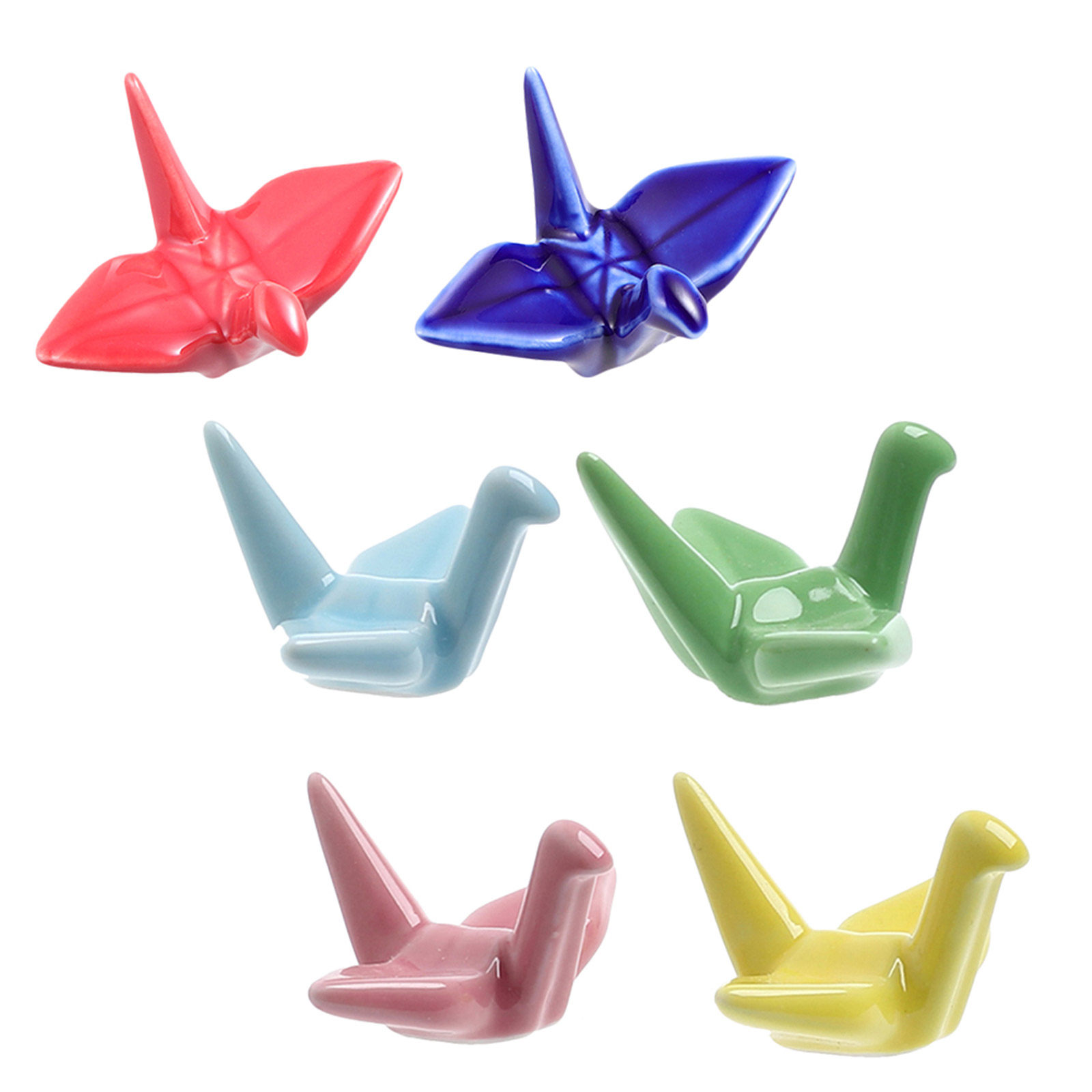 Chopstick Rest Ceramic - 6 Stück Keramik-Stäbchenhalter mit glatter Oberfläche,