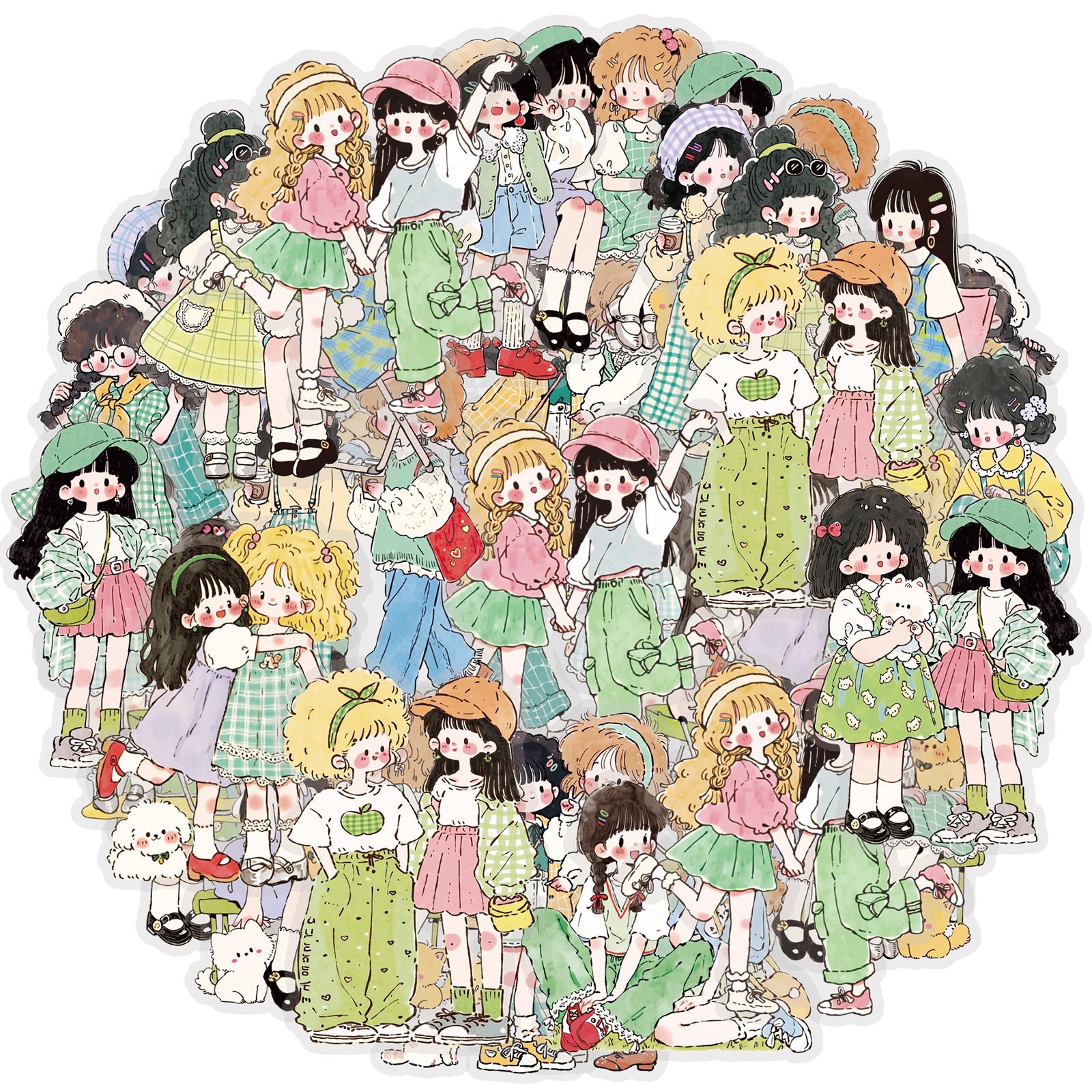 Japanese Lifestyle Friends - Etori Life Tagebuchaufkleber im japanischen Stil