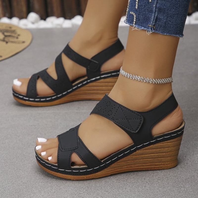 Damen Keilsandalen mit offener – Geta Wooden Sandal Bewertung und Preis