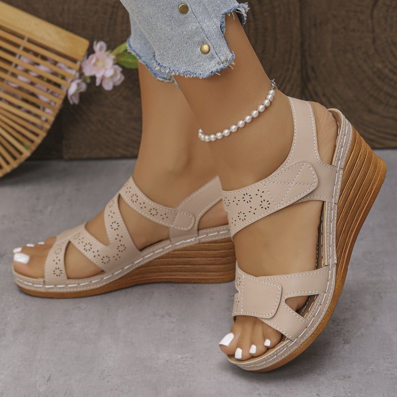 Damen Keilsandalen mit offener – Geta Wooden Sandal Bewertung und Preis