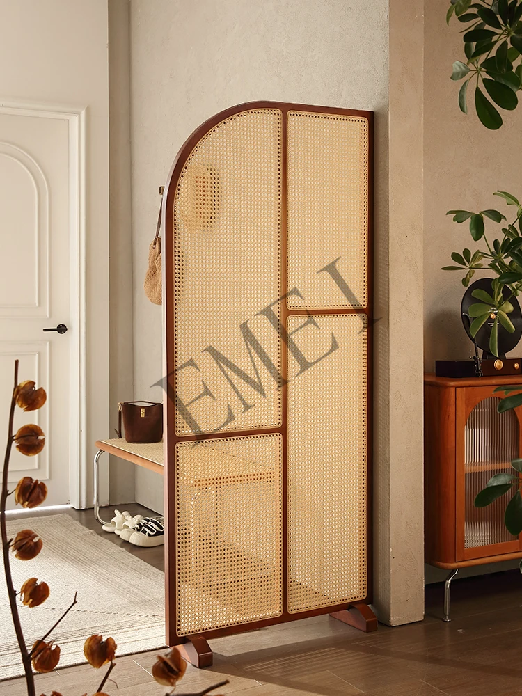 Retro Massivholz Rattan Unter  – Shoji Screen Divider Bewertung und Preis