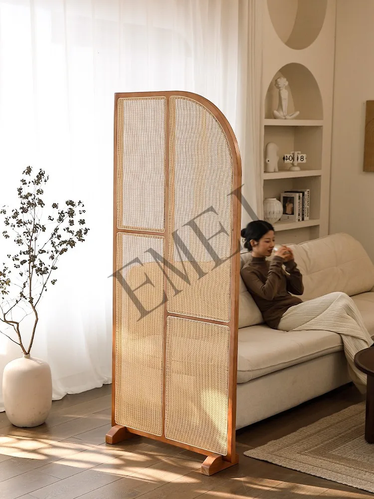 Retro Massivholz Rattan Unter  – Shoji Screen Divider Bewertung und Preis