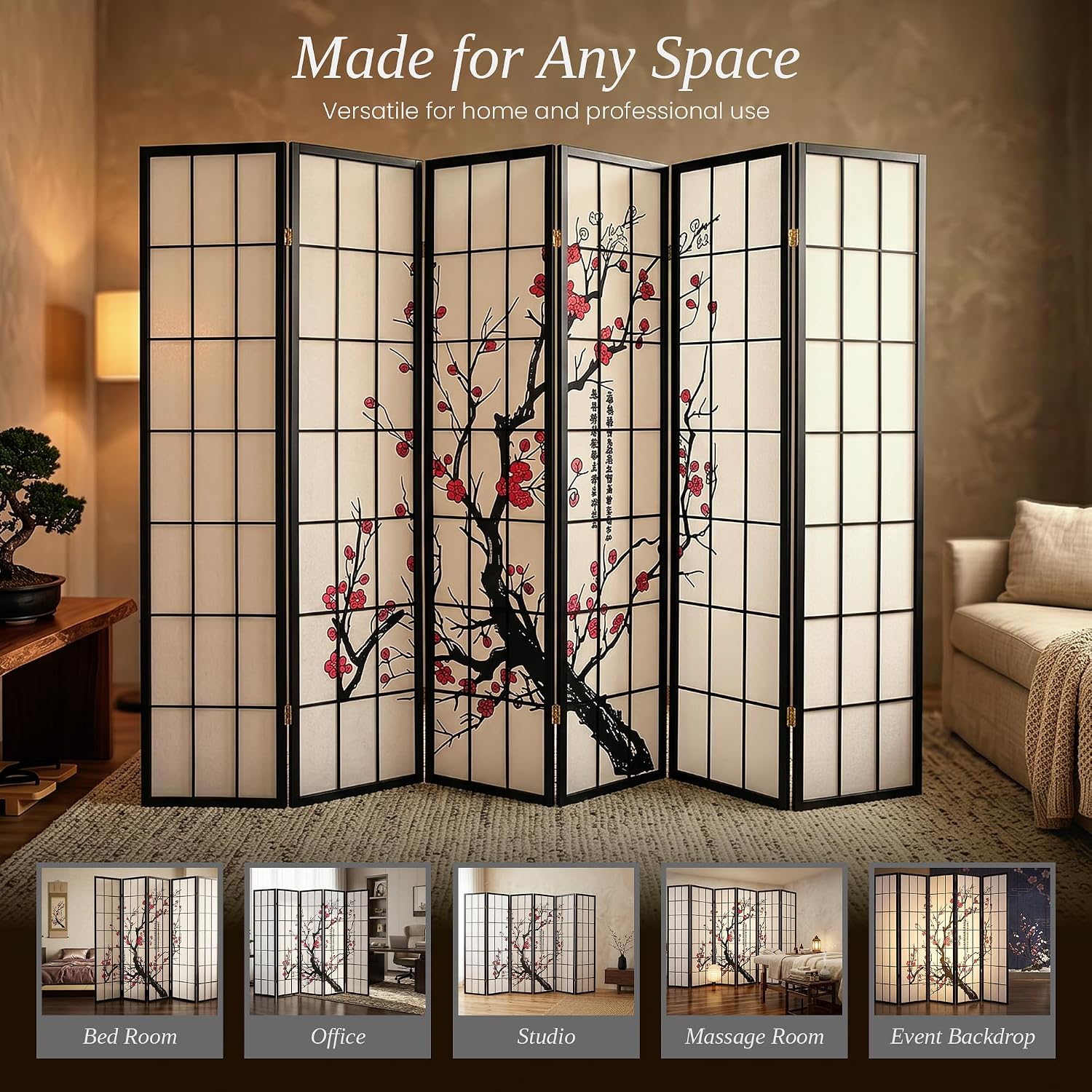 6-teiliger Raumteiler im Shoji – Shoji Screen Divider Bewertung und Preis