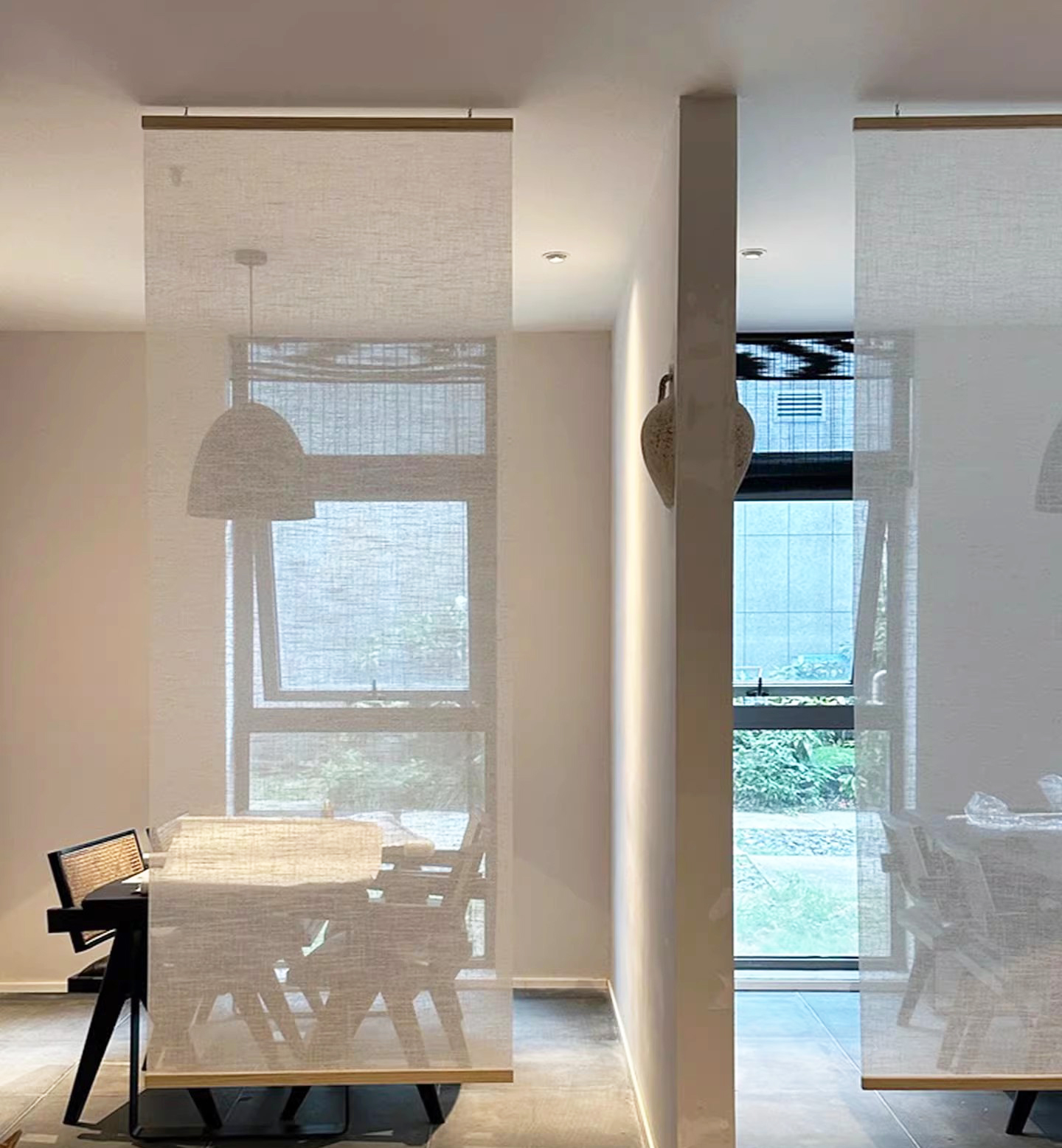 Natürlicher weißer Leinen-Sich – Shoji Screen Divider Bewertung und Preis