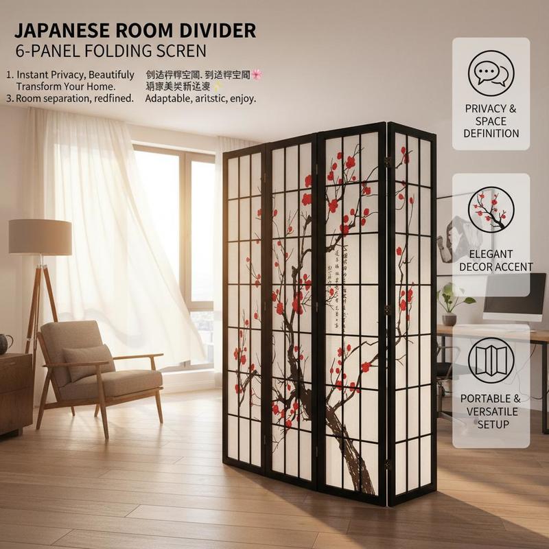 Japanischer Shoji-Schirm mit 6 – Shoji Screen Divider Bewertung und Preis